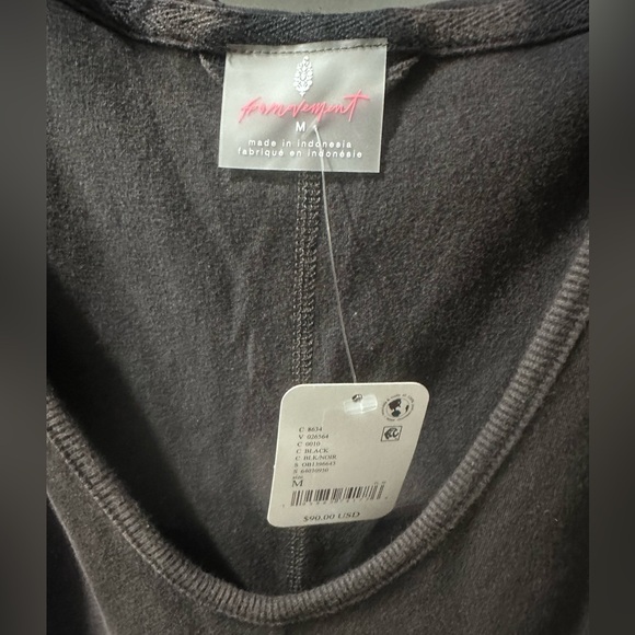 NWT Free People Movement Hot Shot Long Sleeve onesie in Black size M - Picture 6 of 7